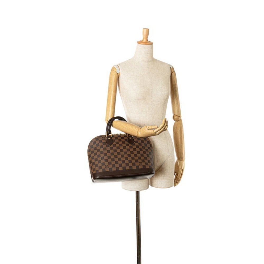 Louis Vuitton Damier Alma Handbag N51131 Brown PVC Leather Women's LOUIS VUITTON - Picture 8 of 8